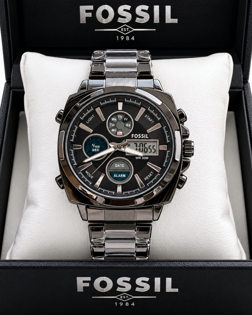 FOSSI DIGITAL AND ANALOG BOTH WORKING PREMIUM WATCH