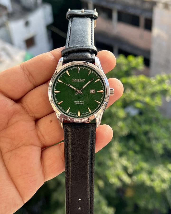 SEIKO PRESAGE PREMIUM LEATHER BELT WATCH