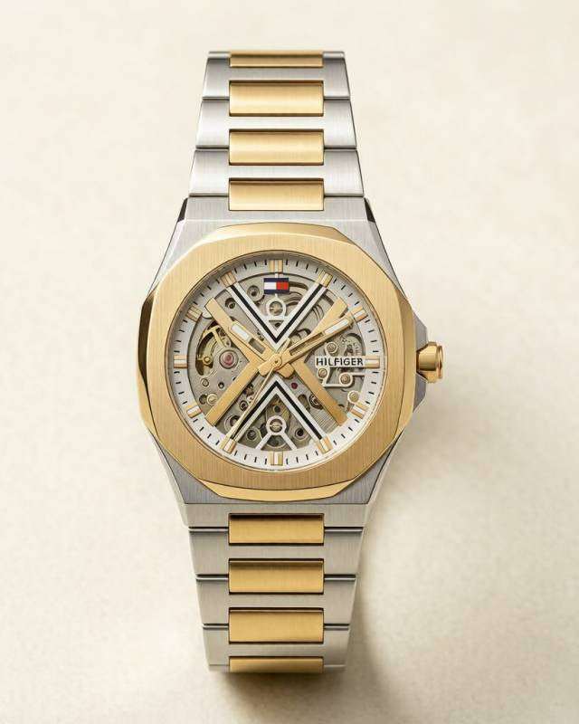 Tommmy Hilfige_r Skeleton Automatic 2Ton-Gold