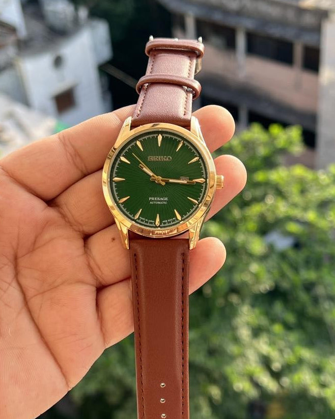 SEIKO PRESAGE PREMIUM LEATHER BELT WATCH