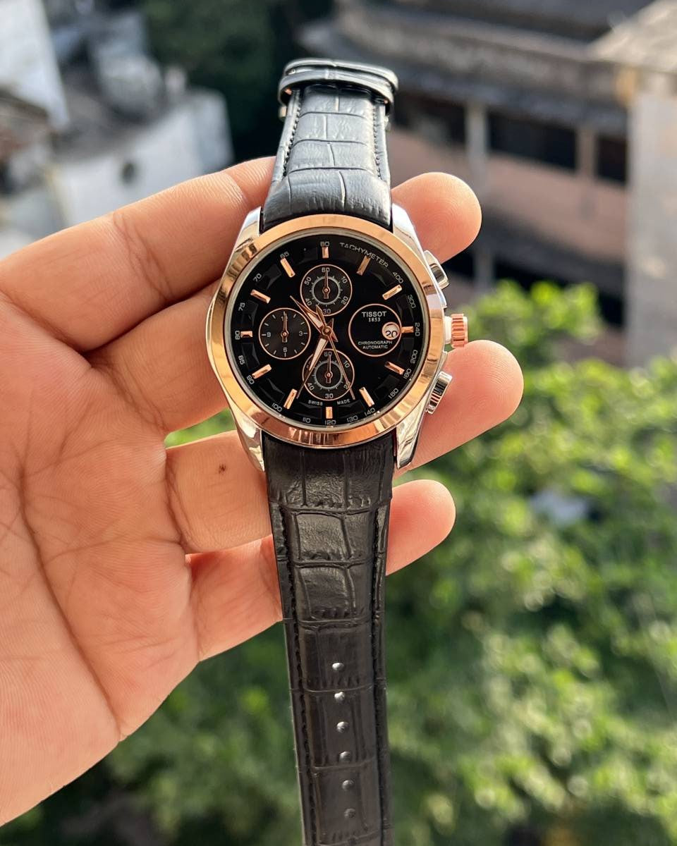 TISOT 1853 LEATHER BELT ALL CHRONO WORKING PREMIUM WATCH