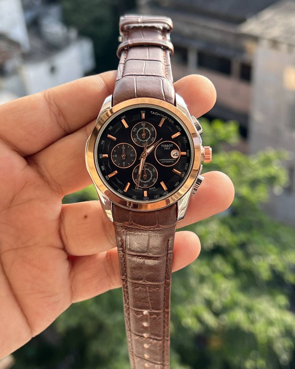 TISOT 1853 LEATHER BELT ALL CHRONO WORKING PREMIUM WATCH