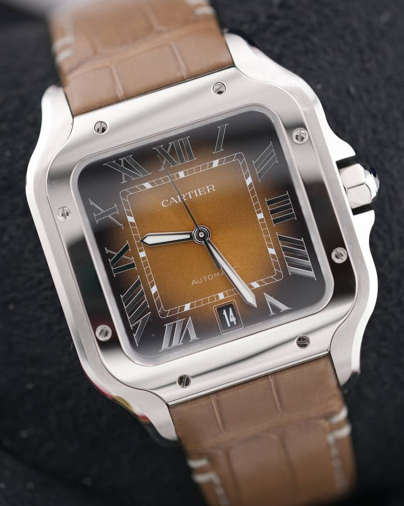 Cartiie_r Santos Automatic brown Roman ank