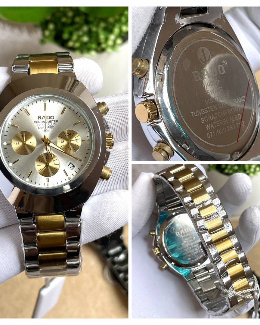 Raado Chronograph Two Tone White Dial AT509