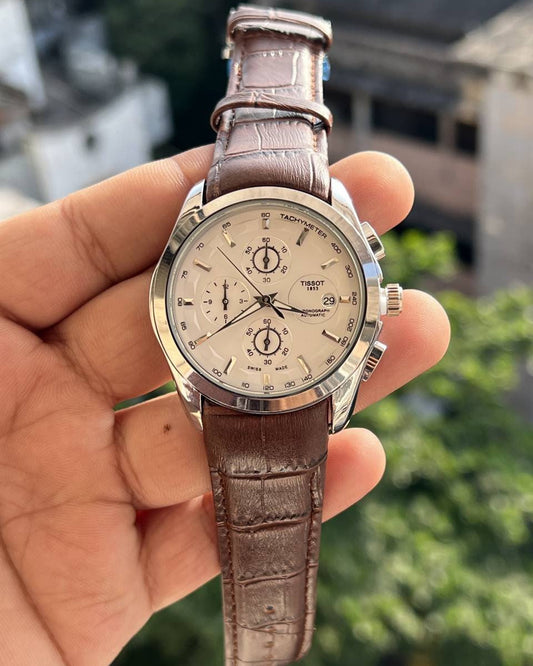 TISOT 1853 LEATHER BELT ALL CHRONO WORKING PREMIUM WATCH