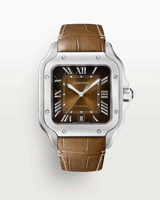 Cartiie_r Santos Automatic brown Roman ank