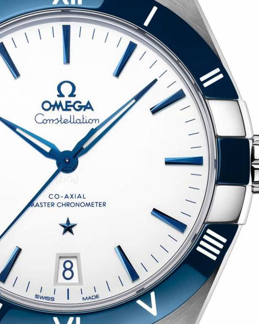 Omegha Constellation 41 mm Meteorite Watch silver Blue plan