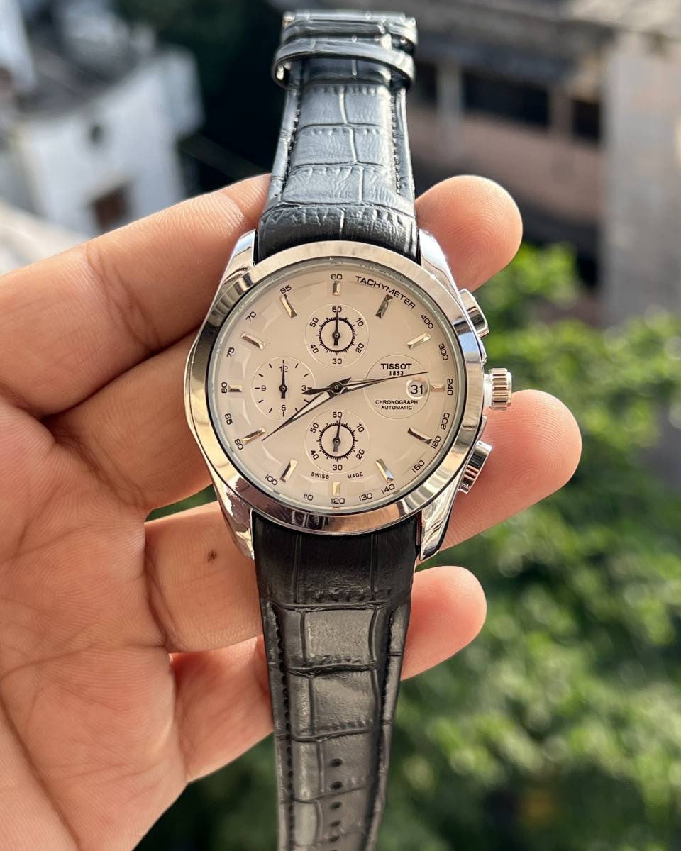 TISOT 1853 LEATHER BELT ALL CHRONO WORKING PREMIUM WATCH