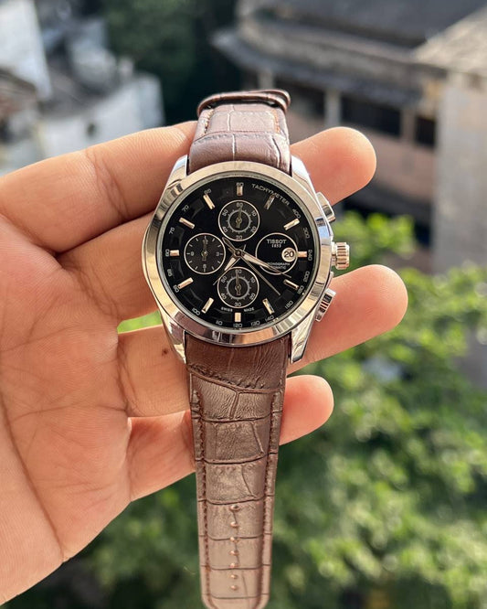 TISOT 1853 LEATHER BELT ALL CHRONO WORKING PREMIUM WATCH