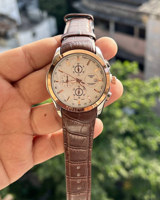 TISOT 1853 LEATHER BELT ALL CHRONO WORKING PREMIUM WATCH