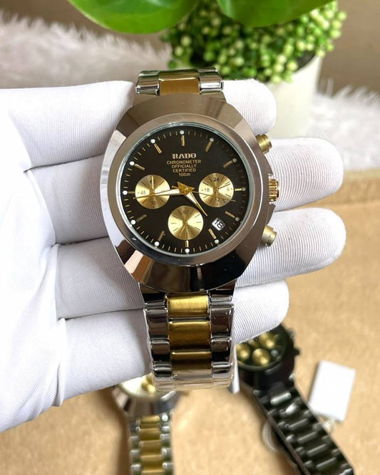 Raado Chronograph Two Tone Black Dial AT509