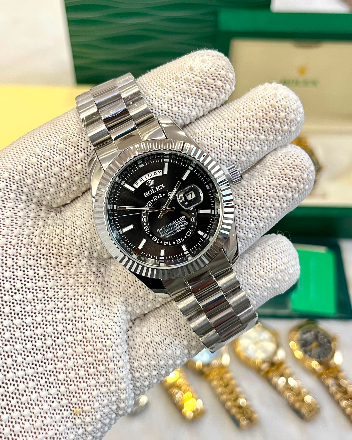Role_x Sky-Dweller Silver black