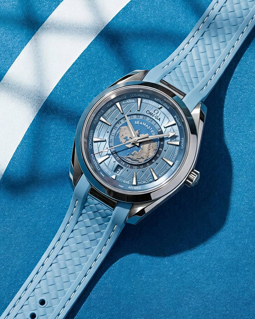 Omegha Seamaster Aqua Terra 150M Quartz World Map