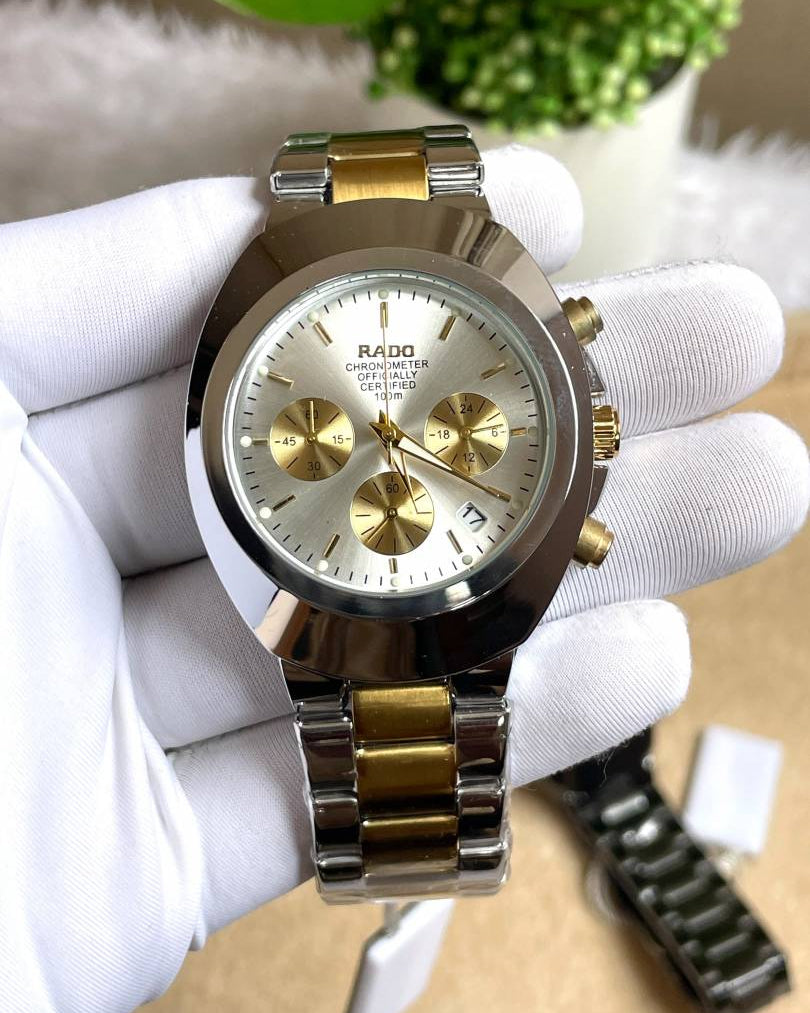 Raado Chronograph Two Tone White Dial AT509