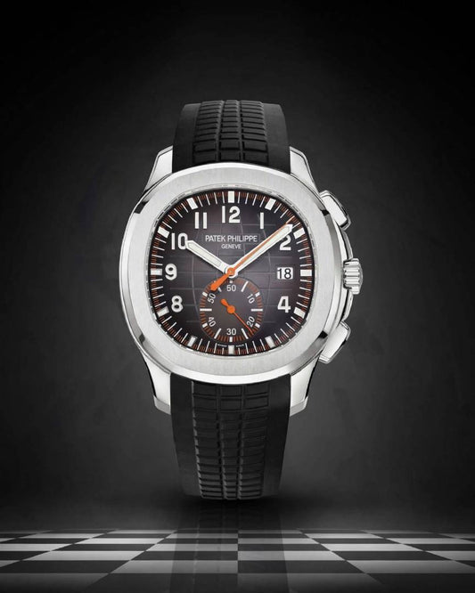 Patek Philipe Aquanaut Chronograph5968 silver Black