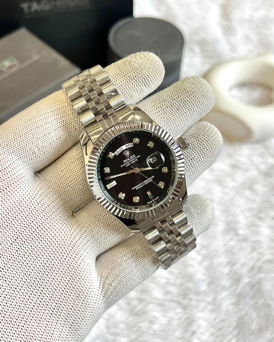 Role_x day date Dimond Silver Black