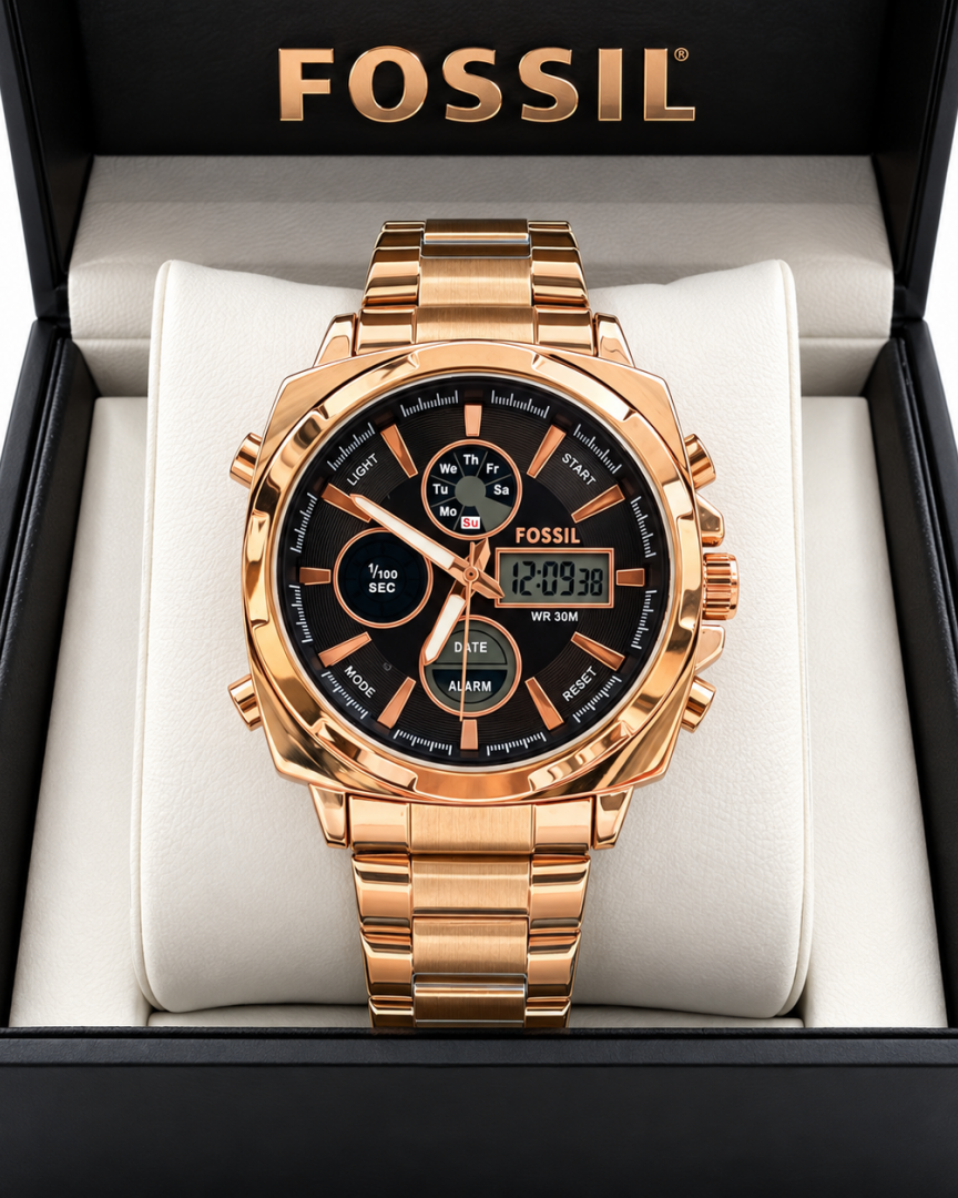 FOSSI DIGITAL AND ANALOG BOTH WORKING PREMIUM WATCH