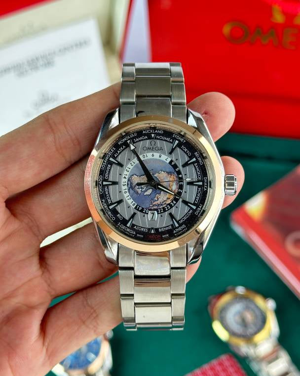 OMEGHA Seamaster Aqua Terra Worldtimer gold ring